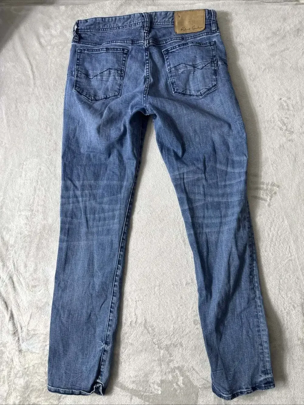 Robert Graham Men’s Jeans 32x32 Blue Denim Straight Leg Medium Wash